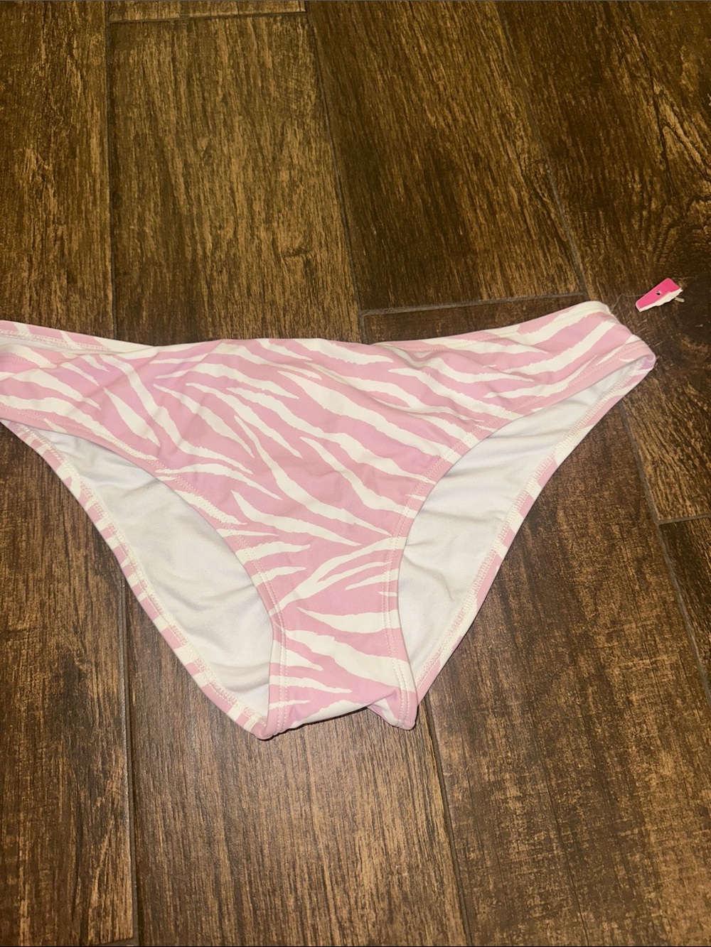 Ninety-Nine Pink Zebra Print Bikini Bottoms NWT Size Large